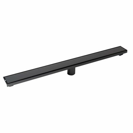 KD VESTIDOR 32 in. Stainless Steel Linear Shower Drain with Solid Cover, Black Matte KD2750621